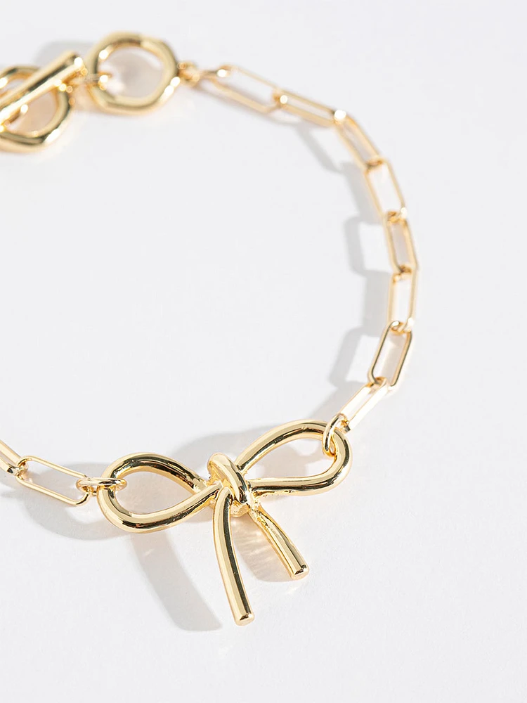 Bow Paper Clip Bracelet