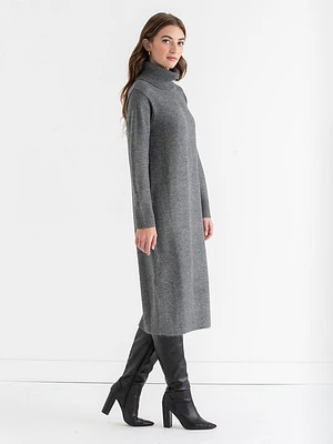 Turtleneck Maxi Sweater Dress