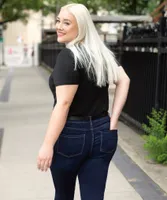V-Neck Curved Hem Tee