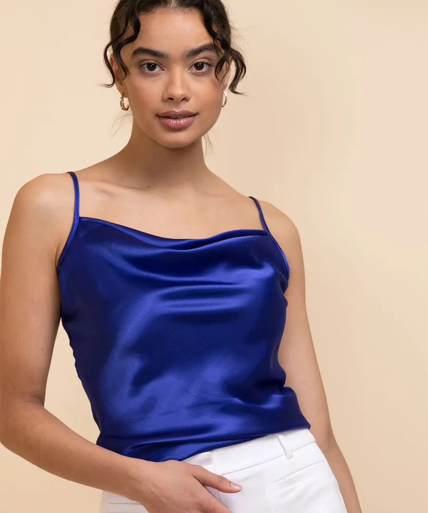 Satin Cowl Neck Camisole