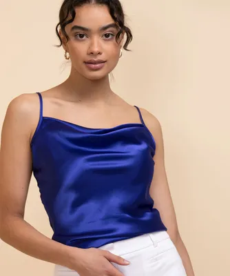 Sirens Satin Cowl Neck Cami