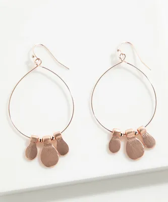 Rose Gold Drop Hoop with Ovals