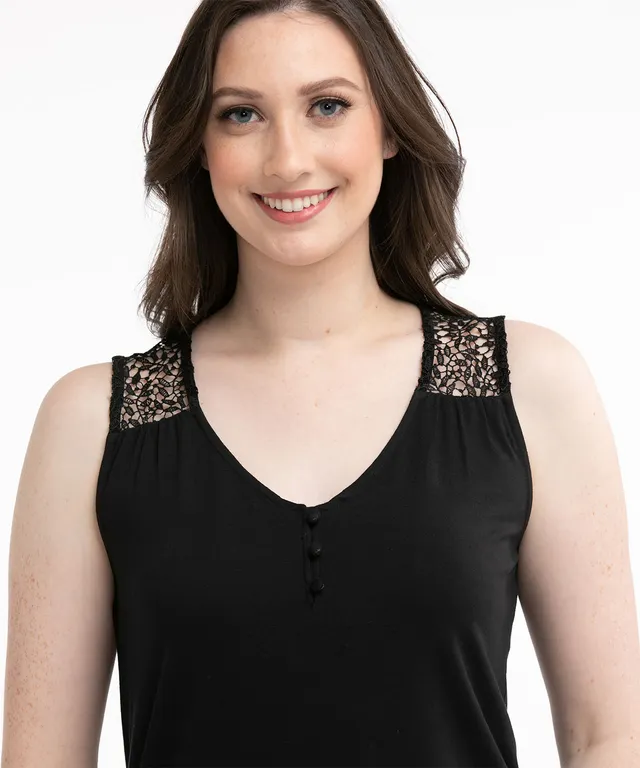 Sleeveless Crochet Top with LENZING™ ECOVERO™ Green