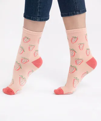 Pink Strawberry Socks