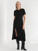 Short Sleeve Midi Dress