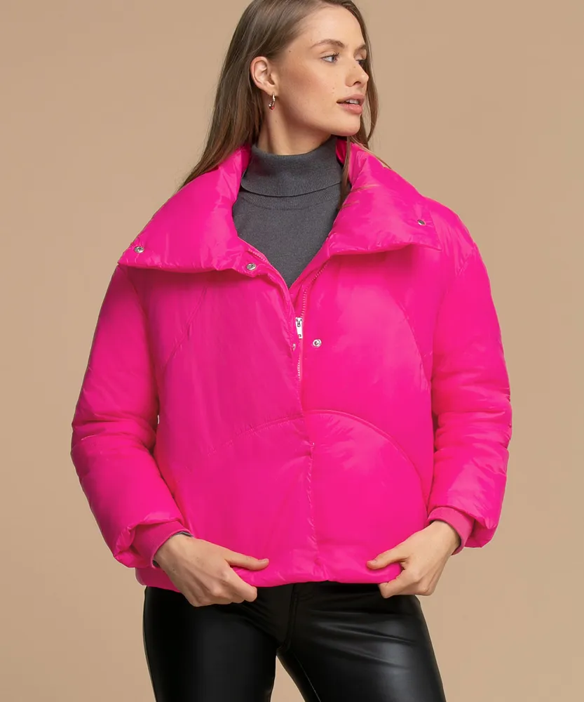 Snap Front Puffer Jacket