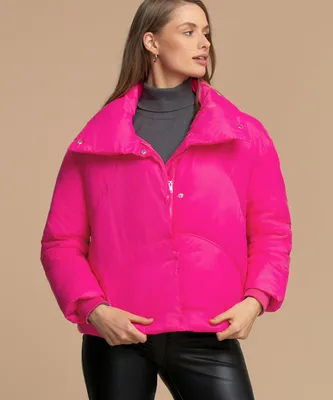 Snap Front Puffer Jacket