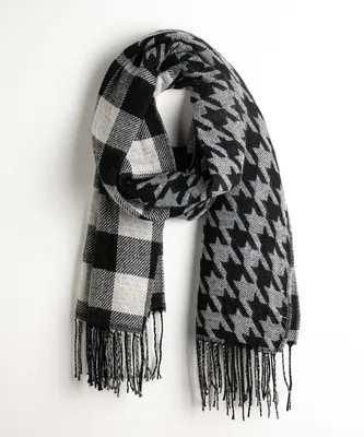 Houndstooth-Check Scarf