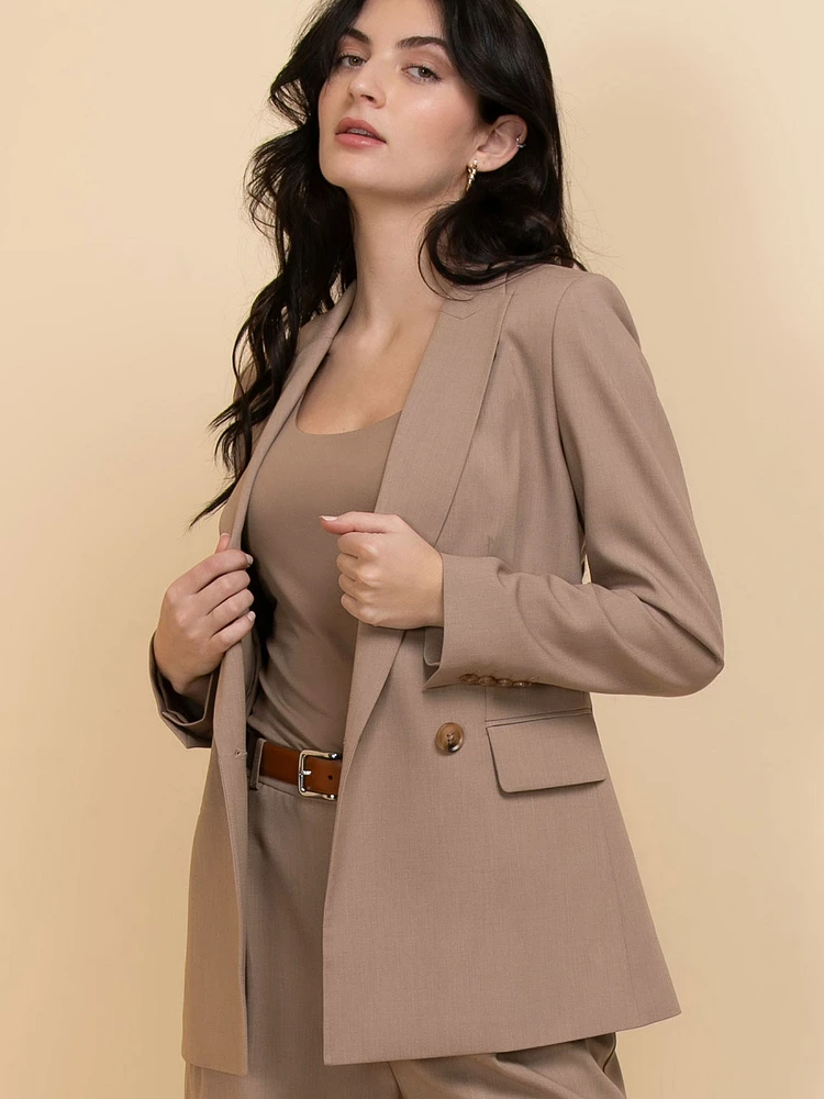 London Double Breasted Relaxed Blazer Luxe Tailored