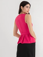 Peplum Top with Tie