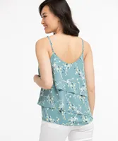 Ruffled Strappy Tank Blouse