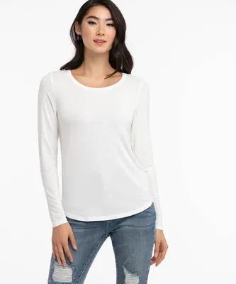 Long Sleeve Scoop Neck Top