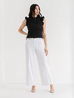 Weslee Wide Leg Pant Ponte Twill