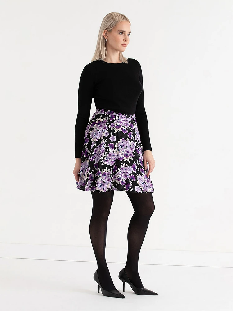 Flounced Mini Skirt