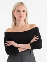 Off the Shoulder Hacci Top