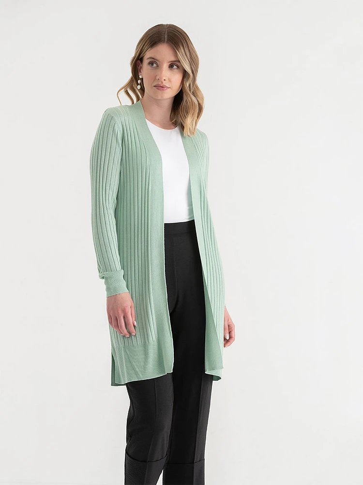 Long Sleeve Ribbed Cardigan