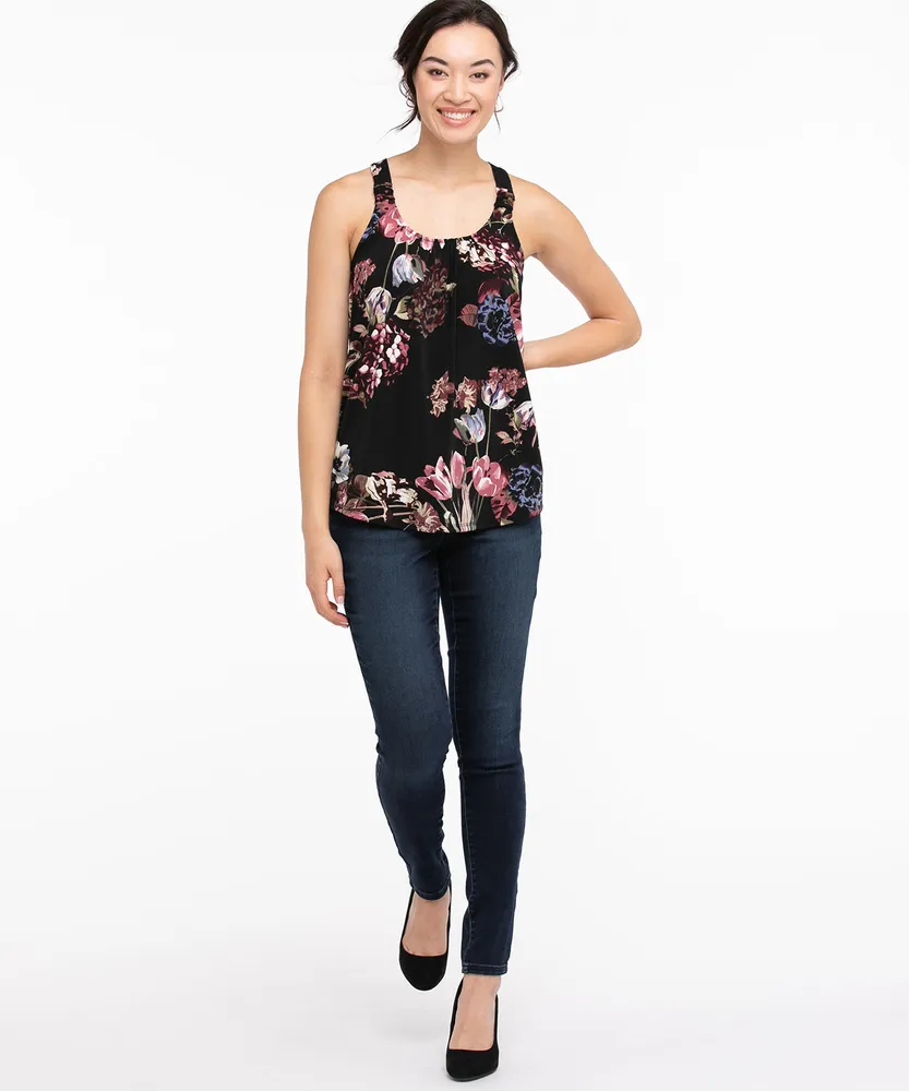 Eco-Friendly Ruched Strap Tank Top