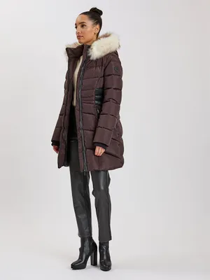 Puffer Jacket with Waist Insert