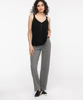 Button Front V-Neck Cami Blouse