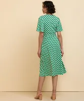 Midi Dress with Tie-Belt