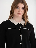 Black Tipped Cardigan