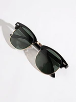 Clubmaster Frame Sunglasses with Case