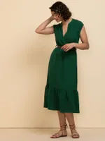 Henley Belted Midi Dress
