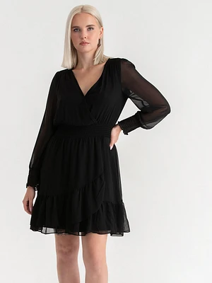 Nova Smocked Mini Dress Chiffon