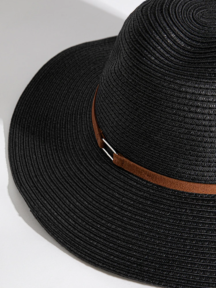 Wide-Brim Straw Hat