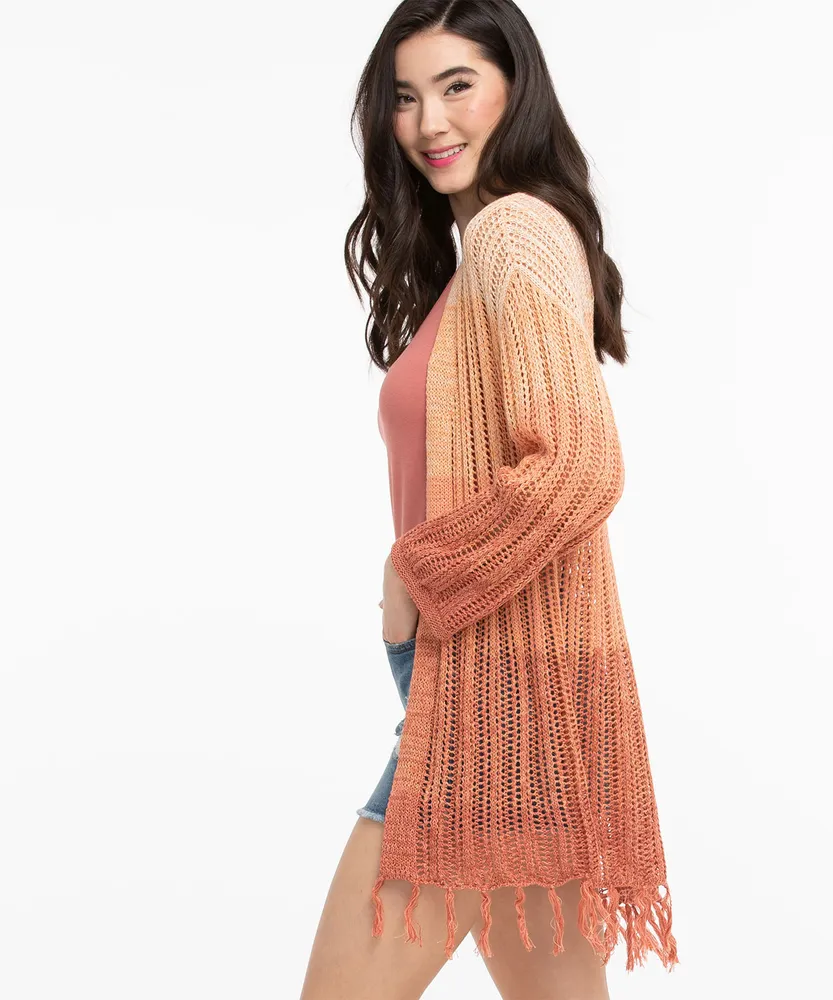 Ombre Fringe Cardigan