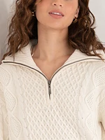 Quarter Zip Cable Pullover