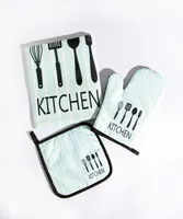 Apron, Potholder & Oven Mitt Set