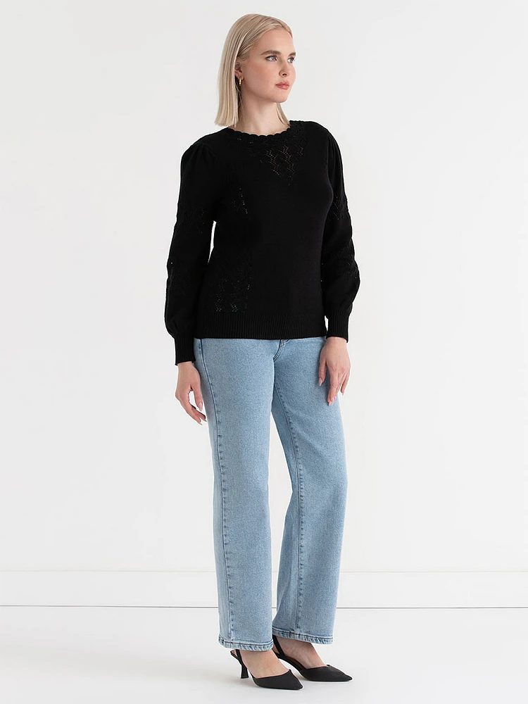 Pointelle Sweater