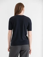 Cashmere Blend Crew Neck Sweater