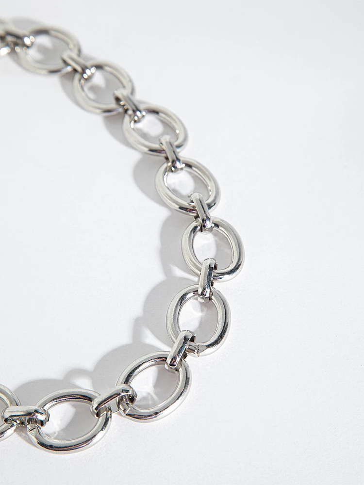 Silver Chunky Chain Necklace