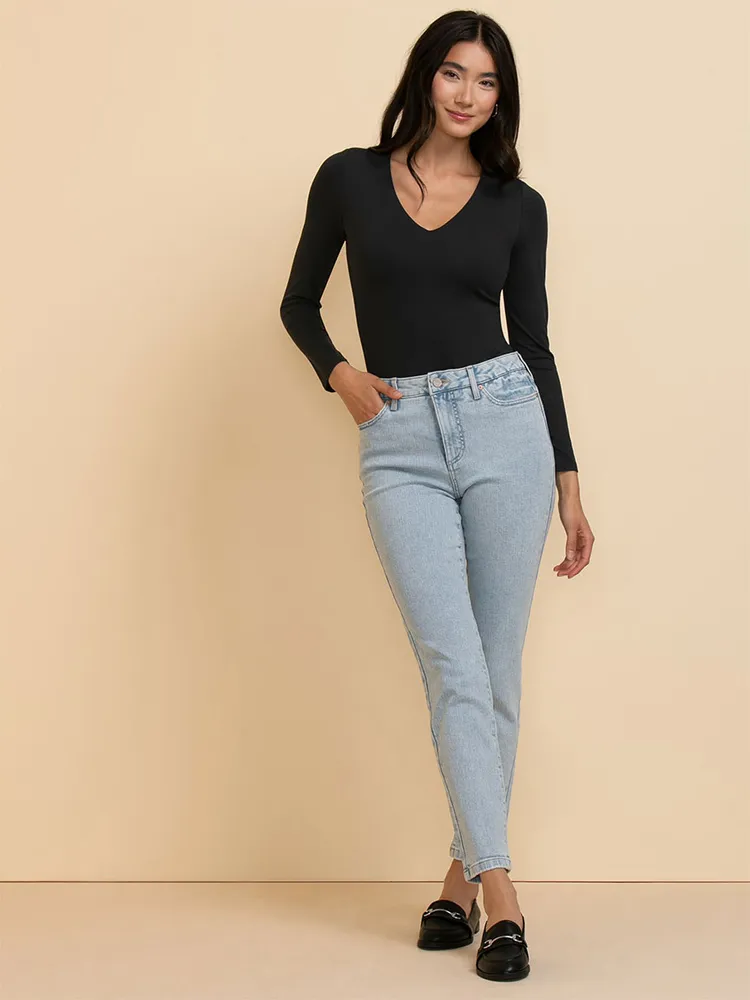 Long Sleeve V-Neck Bodysuit