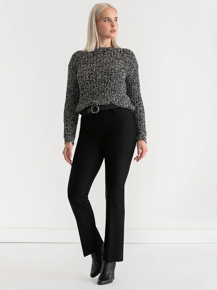 Black & White Marled Sweater