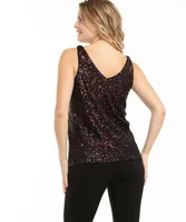 Sleeveless Sequin Tank Top