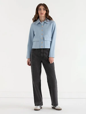 Cropped Felt Jacket