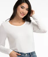 Long Sleeve Scoop Neck Top