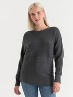 Ribbed Asymmetrical Sweater