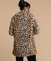 Animal Print Faux Fur Coat