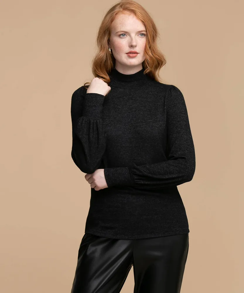 Long Sleeve Mock Neck Top