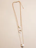 Mid-Length Gold Tiered Necklace