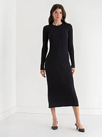 Ribbed Sweater Maxi Dress