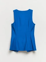 Crew Neck Vest Luxe Ponte
