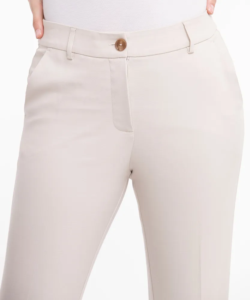 Matte Sateen Straight Crop Pant