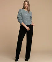 Eco-Friendly Jewel Button Cardigan
