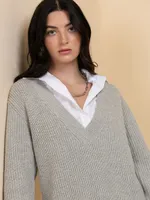 Long Sleeve V-Neck Sweater