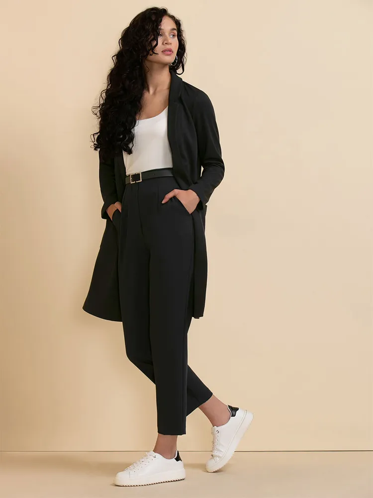 Knit Pique Longline Blazer